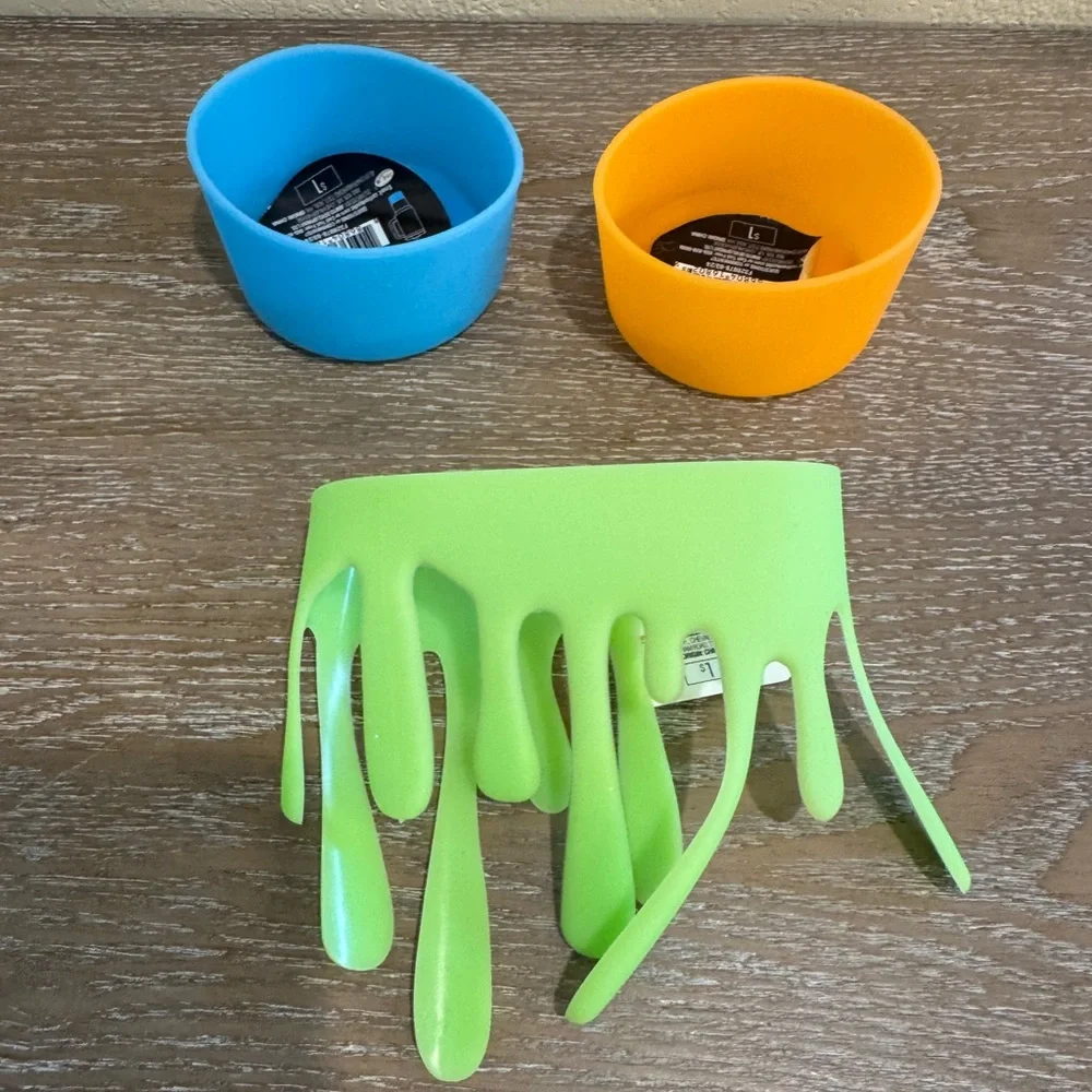 BNWT Target Bullseye Slime Tumbler Sleeve Bundle slime and two boots